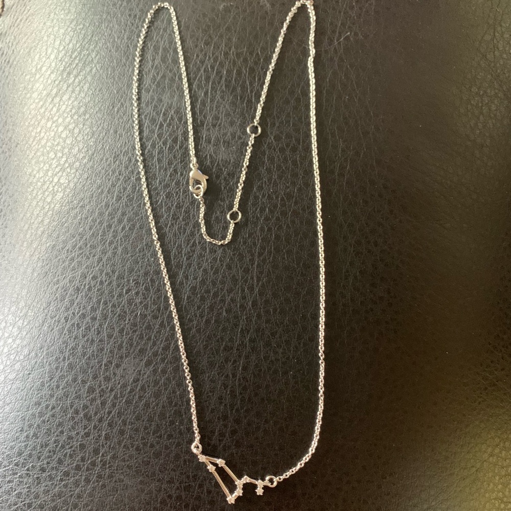 Silver Leo Star Constellation Necklace